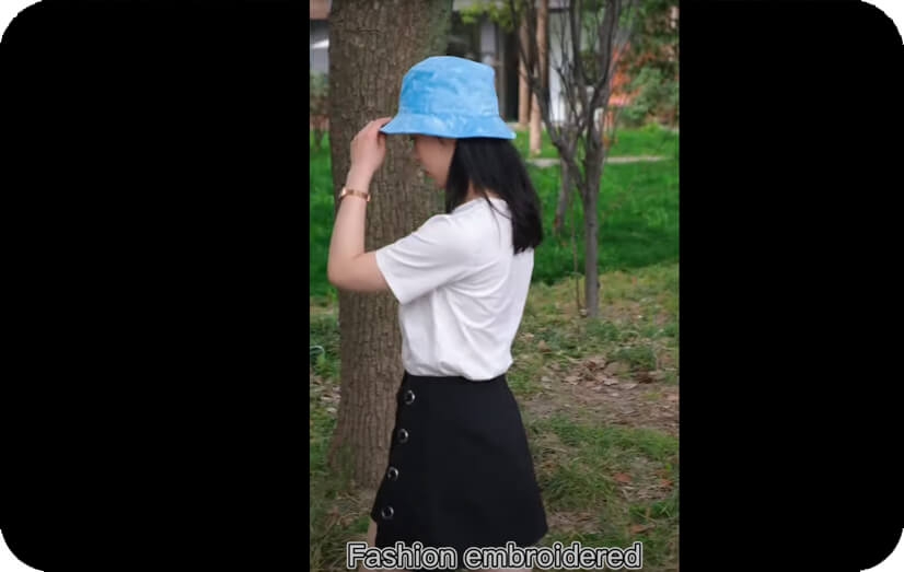 Отображение видео пользовательских персонализированных Tie Dye All Over Печатные шляпы ведра