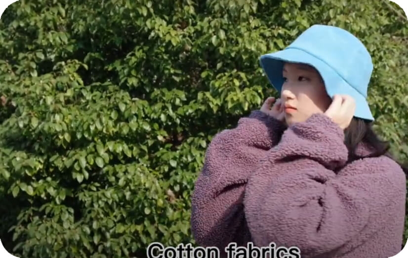 Отображение видео пользовательских белых махровых полотенце ткань ведро шляпы
